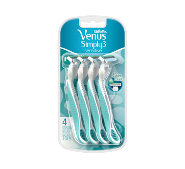 Image du produit Gillette - Venus Simply 3 Sensitive rasoirs jetables pour femmes, 4 unités
