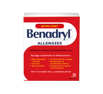 Image du produit Benadryl - Comprimés allergies extra-puissant 50 mg, 36 unités