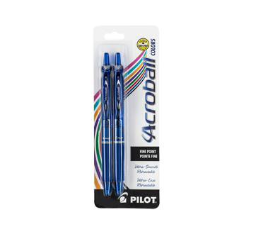 Acroball stylo à pointe fine, 2 unités, bleu