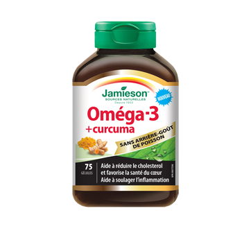 Image du produit Jamieson - Oméga-3 + curcuma, 75 unités