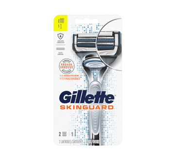 Image du produit Gillette - Skinguard manche à rasoir pour hommes avec 2 cartouches, 1 unité