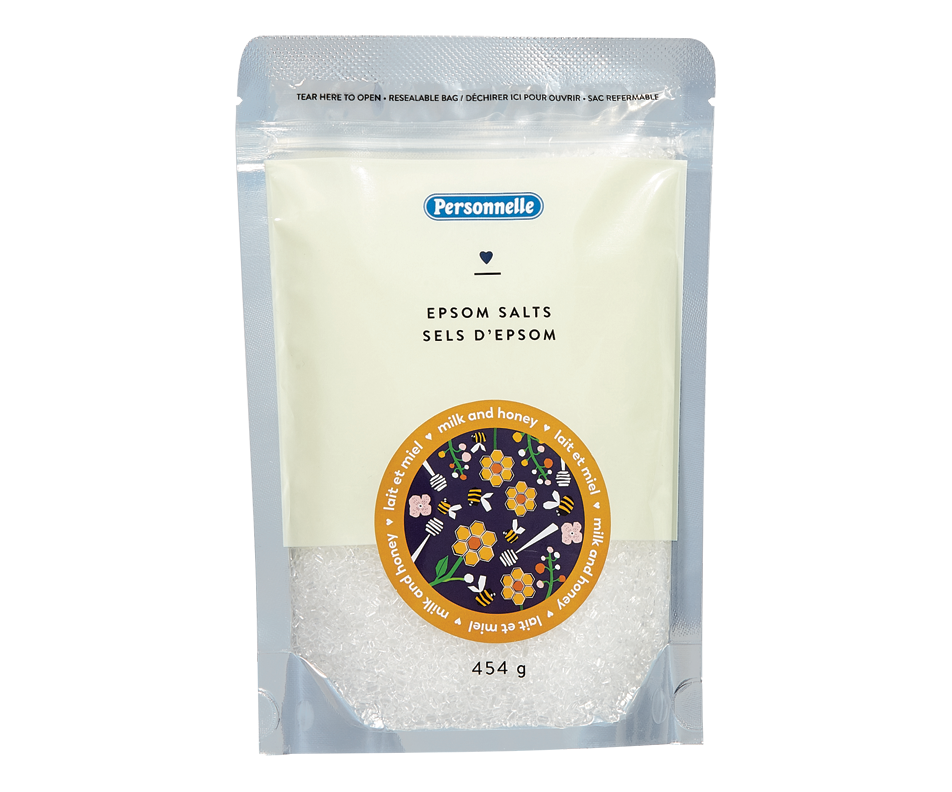 Sel d'epsom, 454 g, lait et miel – Personnelle : Sel ... Sel d'epsom, 454 g, lait et miel – Personnelle : Sel ...