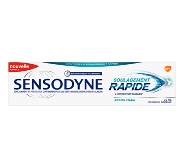 Dentifrice soulagement rapide pour dents sensibles, extra-frais, 75 ml