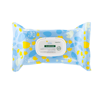 Lingettes nettoyantes douces, 70 unités – Klorane Bébé : Bain et