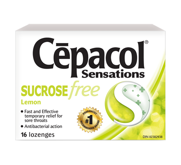 Image 1 du produit Cépacol - Sensations pastilles contre le mal de gorge, citron, 16 unités