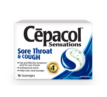 Image 1 du produit Cépacol - Sensations pastilles contre le mal de gorge et toux, 16 unités