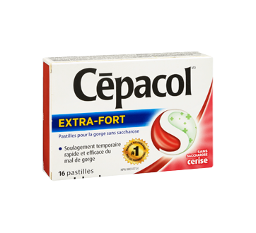 Image 2 du produit Cépacol - Pastilles extra-fort contre le mal de gorge, cerise, 16 unités