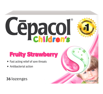 Image du produit Cépacol - Pastilles pour enfant, 36 unités, fraise