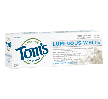 Luminous White dentifrice blanchissant, 85 ml, menthe pure