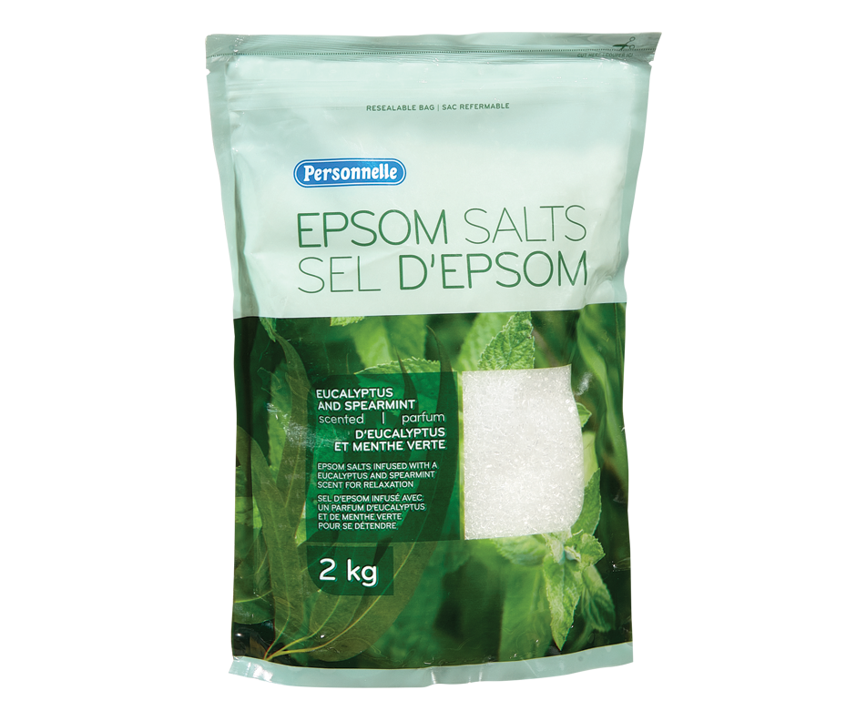 Sel d'epsom, 2 kg, menthe verte et eucalyptus ... Sel d'epsom, 2 kg, menthe verte et eucalyptus ...