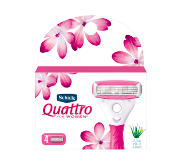 Quattro for Women Peau ultra douce pour femmes cartouches, 4 unités