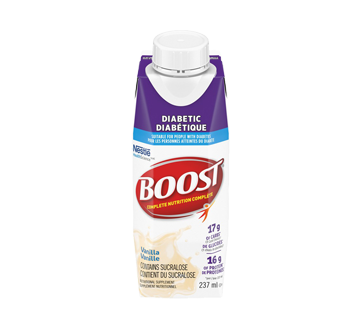 Image du produit Nestlé - Boost Diabétique supplément traditionnel, 237 ml, vanille