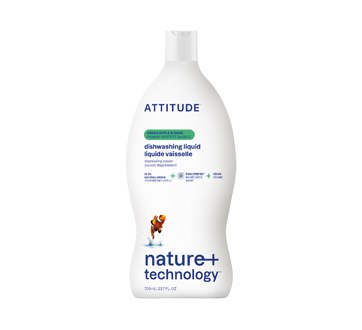 Nature + Technologie liquide à vaisselle, 700 ml, pomme verte et basilic