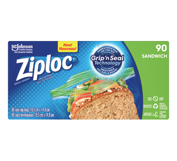 Image du produit Ziploc - Sac à sandwich, 90 unités