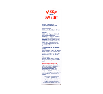 Image 2 du produit Dr. J.O. Lambert Limitée - Sirop Lambert, 150 ml