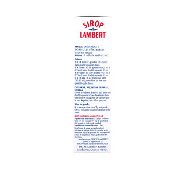 Image 2 du produit Dr. J.O. Lambert Limitée - Sirop Lambert, 250 ml