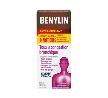 Image du produit Benylin - Toux et Congestion Bronchique sirop extra-puissant pour personnes diabétiques, 100 ml