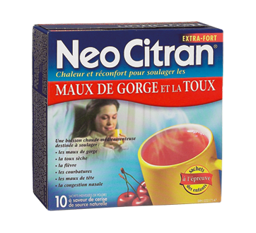 Image du produit Neocitran - NeoCitran Total grippe ultra fort formule nuit, 10 unités, citron
