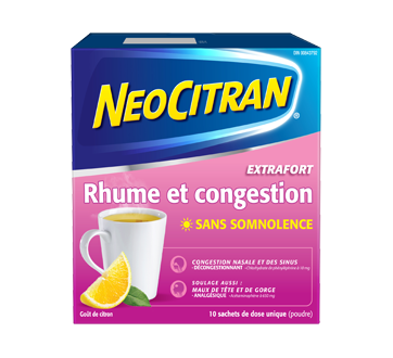 Image du produit Neocitran - Sachets rhume et congestion, extrafort, 10 unités, citron