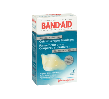 Image 2 du produit Band-Aid - Guérison avancée pansements adhésifs pour les coupures et les éraflures, format régulier, 6 unités
