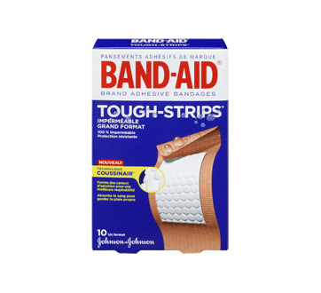 Image 3 du produit Band-Aid - Tough-Strips pansements adhésifs imperméables extra large, 10 unités