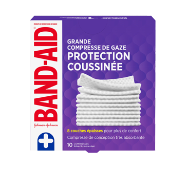 Image du produit Band-Aid - Compresses de gaze, 10 unités, grand