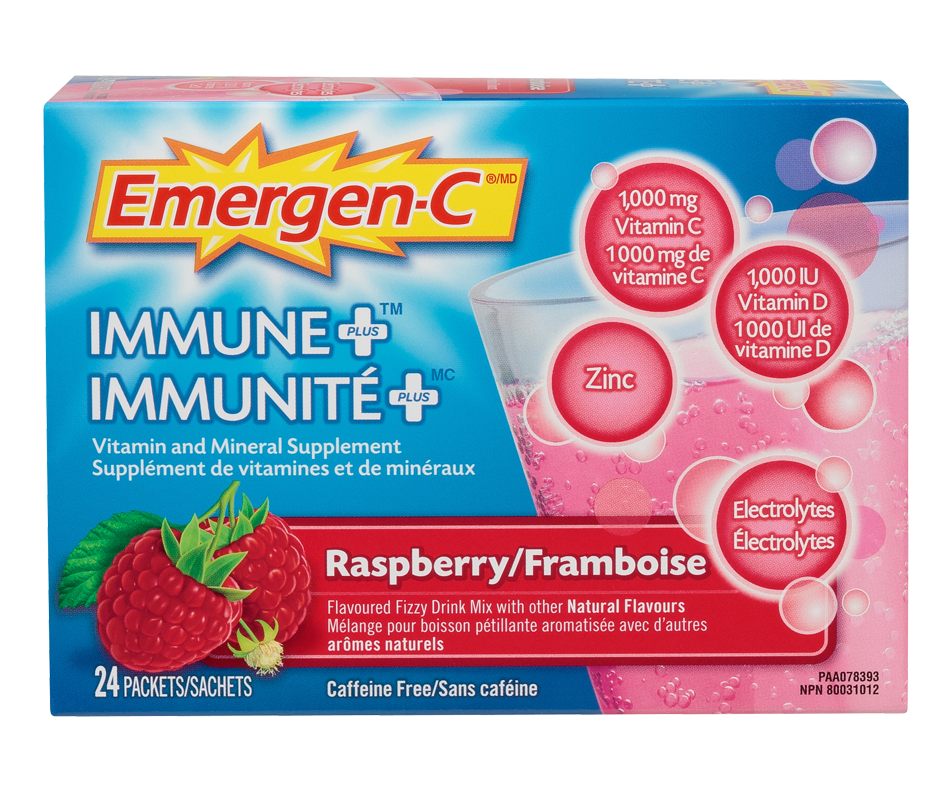 EmergenC Immunité Plus supplément de vitamines et de minéraux en
