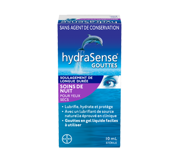 Image 1 du produit HydraSense - Gouttes-gel pour yeux secs, soins de nuit, 10 ml