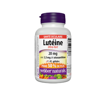 Image du produit Webber Naturals - Lutéine gélules ultra-fort, 20 mg, 30 unités