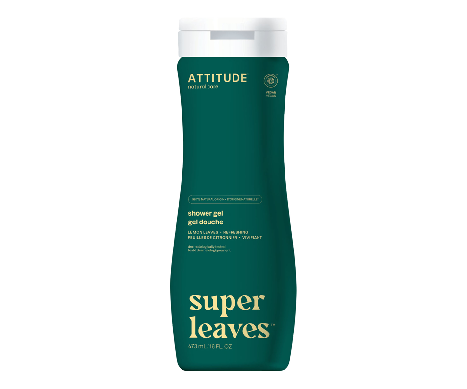 Super Leaves gel douche naturel régénérant, 473 ml Attitude Soins