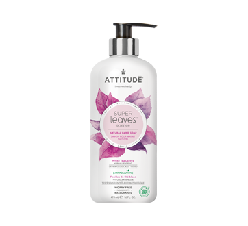 Image du produit Attitude - Super Leaves savon pour les mains naturel, 473 ml, feuilles de thé blanc