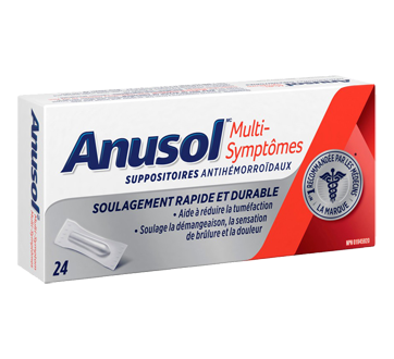 Image 1 du produit Anusol - Suppositoires multi-symptômes, 24 unités