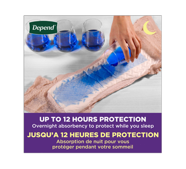 Image 2 du produit Depend - Fresh Protection sous-vêtements d'incontinence de nuit pour femmes, rosée - petits, 16 unités