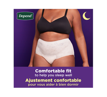 Image 4 du produit Depend - Fresh Protection sous-vêtements d'incontinence de nuit pour femmes, rosée - petits, 16 unités