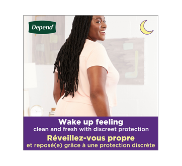 Image 5 du produit Depend - Fresh Protection sous-vêtements d'incontinence de nuit pour femmes, rosée - petits, 16 unités