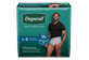 Vignette 1 du produit Depend - Fresh Protection sous-vêtement d'incontinence pour hommes absorption maximale, grands - gris, 17 unités