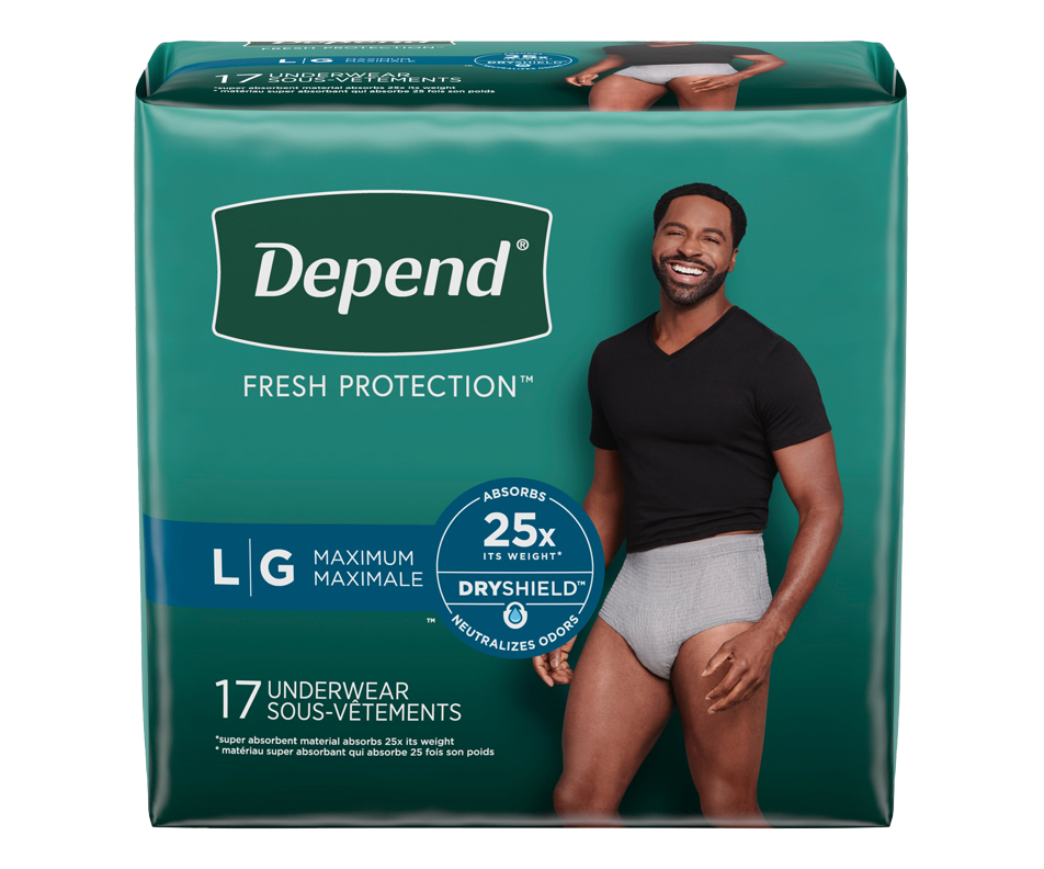 FitFlex sousvêtement d'incontinence pour hommes, 17 unités, grand