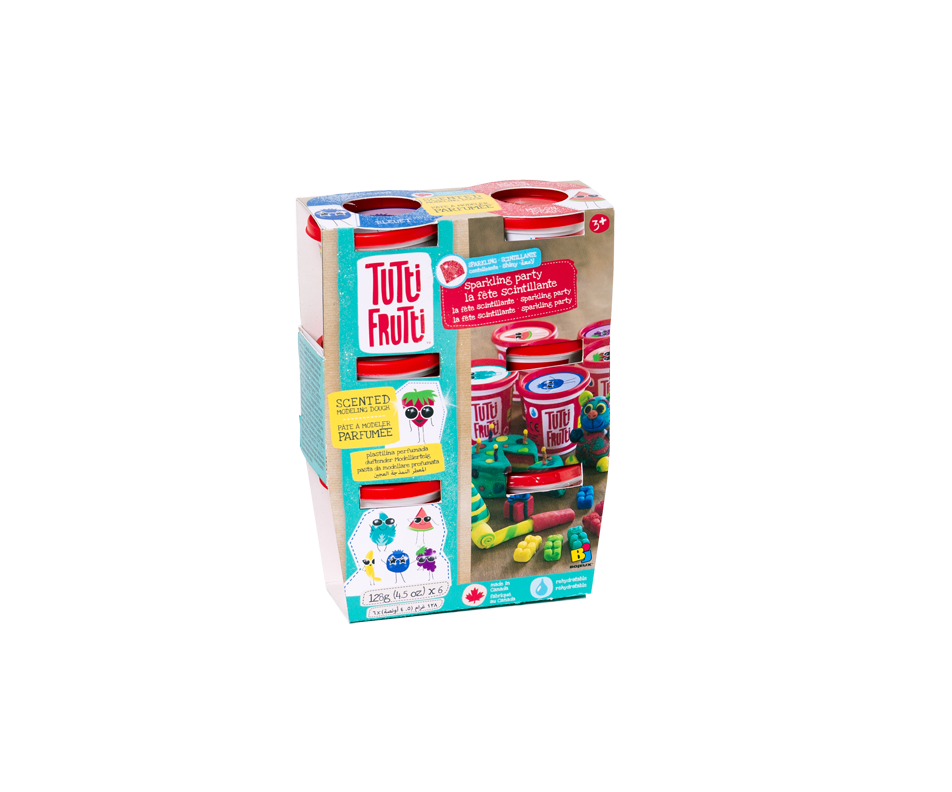 La Fête Scintillante pâte à modeler parfumée, 6 unités Tutti Frutti Cadeaux pour tout petits La Fête Scintillante pâte à modeler parfumée, 6 unités Tutti Frutti Cadeaux pour tout petits
