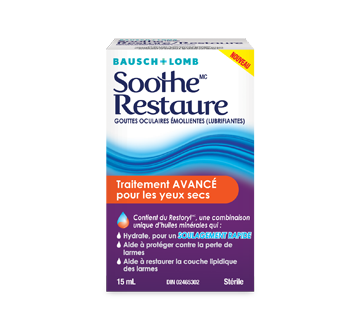 Image du produit Bausch and Lomb - Soothe Restaure traitement avancé pour les yeux secs, 15 ml