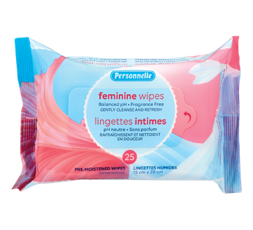 Lingettes intimes, 25 unités