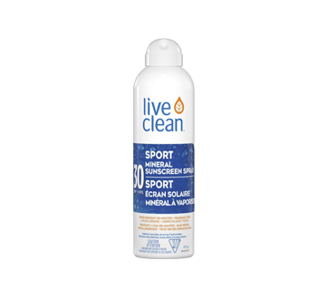 Live Clean Sport - Écran solaire minéral à vaporiser FPS 30, 177 g