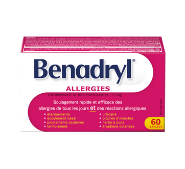 Comprimés Soulagement Des Allergies, 60 Unités – Benadryl :  Antihistaminique Comprimé Et Capsule | Jean Coutu