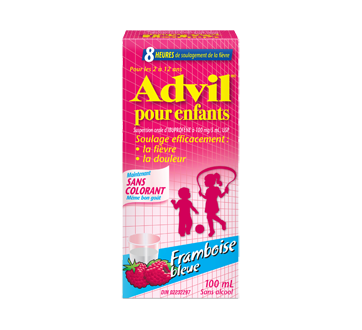 Image du produit Advil - Suspension sans colorant pour enfants, 100 ml, framboise bleue