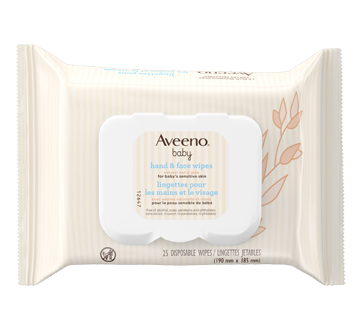 Image 2 du produit Aveeno Baby - Lingettes pour les mains et le visage, 25 unités