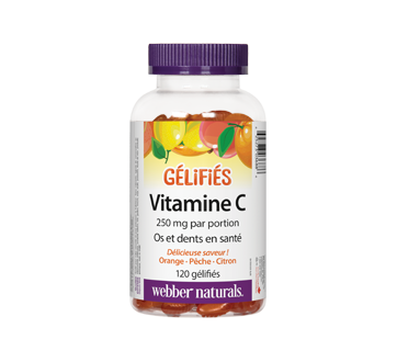 Image du produit Webber Naturals - Vitamine C gélifiés 250 mg, orange pêche citron, 120 unités