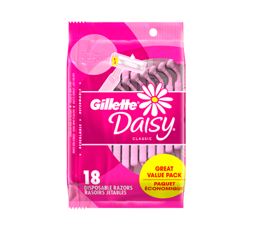 Daisy Classic pour femmes rasoirs jetables, 18 unités