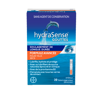 Image du produit HydraSense - HydraSense gouttes formule avancée, 20 x 0,5 ml
