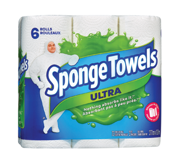 Essuie-tout ultra, 6 unités – Sponge Towels : Essuie-tout