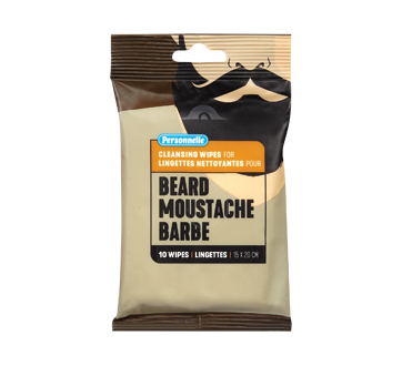 Lingettes nettoyantes pour moustache et barbe, 10 unités