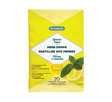 Image du produit Personnelle - Pastille aux herbes, 20 unités, citron et menthe